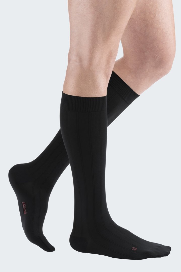 Medi mv For Men CCL2 Erkek Çorabı-Dizaltı Burnu Kapalı Siyah Varis Çorabı 3B4031