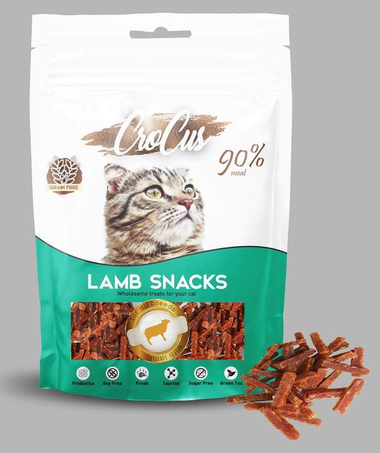 Crocus Snack Kuzulu Tahılsız Kedi Ödülü 80 Gr