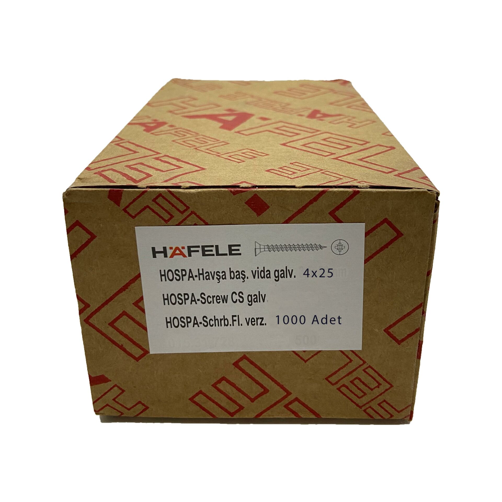 Hafele Sunta Vidası  4.0x25  (1Paket 1000 Ad)