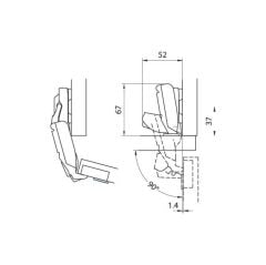 Hafele Ms 170° Açılı Menteşe Düz(Tab:312.10.560)