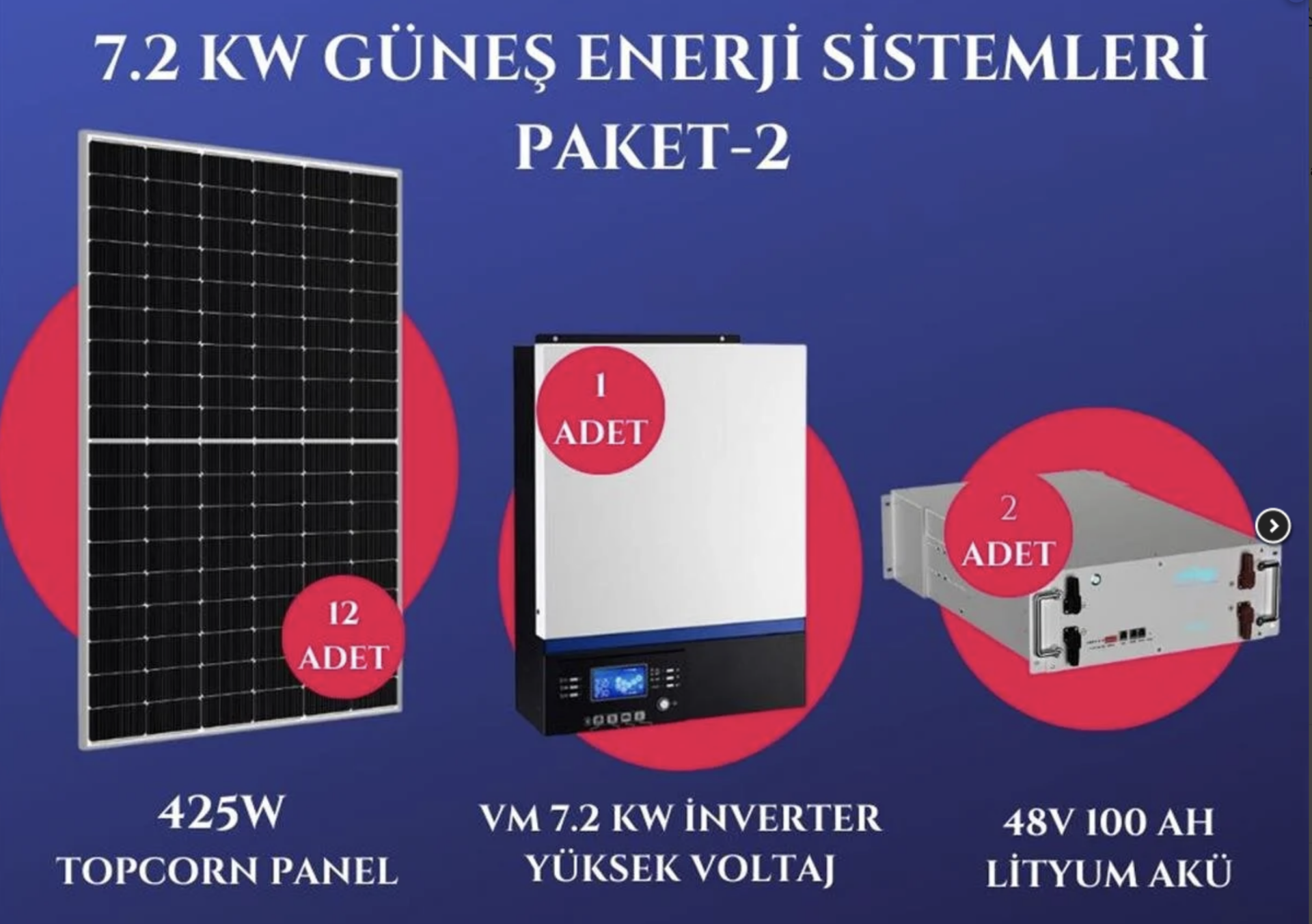 7.2Kw Güneş Enerji Sistemleri Paketi-2
