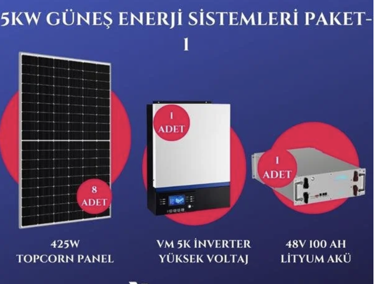 5Kw Güneş Enerji Sistemleri Paketi-1