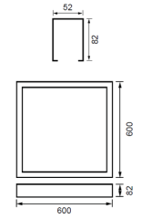 JL6060 Kare Lineer Led Armatür (6500K)