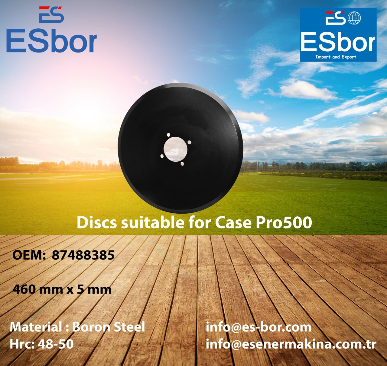 Discs for Case Machinery