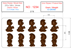 1234 - POLYCARBONATE CHOCOLATE MOLD