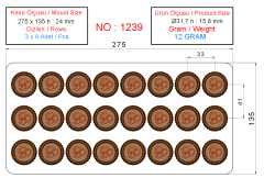 1239 - POLYCARBONATE CHOCOLATE MOLD