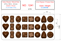 1241 - POLİKARBONAT ÇİKOLATA KALIBI