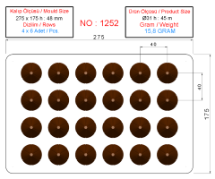 1252 - Conical Chocolate Polycarbonate Mold