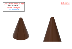 1252 - Konik Çikolata Polikarbonat Kalıbı