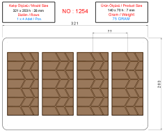 1254 - Tablet Polikarbonat Çikolata Kalıbı