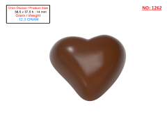 1262 - Heart Chocolate Polycarbonate Mold