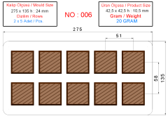 0006 - Wrapping Chocolate Bar Injection Polycarbonate Moulds 