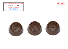 1619 -Çikolata Polikarbonat Kalıbı