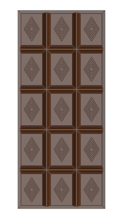 1620 - Moule en polycarbonate pour tablettes de chocolat