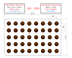 1630 -Marble Chocolate Polycarbonate Mold