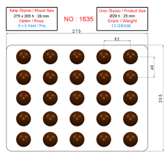 1635 - Spesiyal Çikolata Polikarbon Kalıp