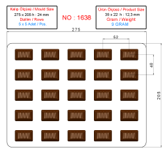 1638 - Moule Polycarbonate Spécial Chocolat