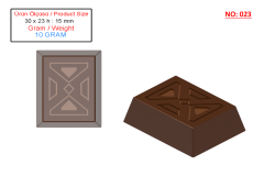 0023 - Rectangular Praline Special Polycarbonate chocolate mold