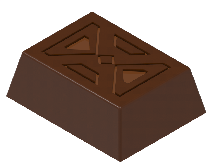 0023 - Rectangular Praline Special Polycarbonate chocolate mold