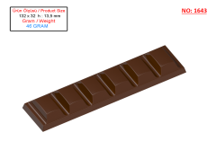 1643 - Small Bar Chocolate Polycarbonate Mold