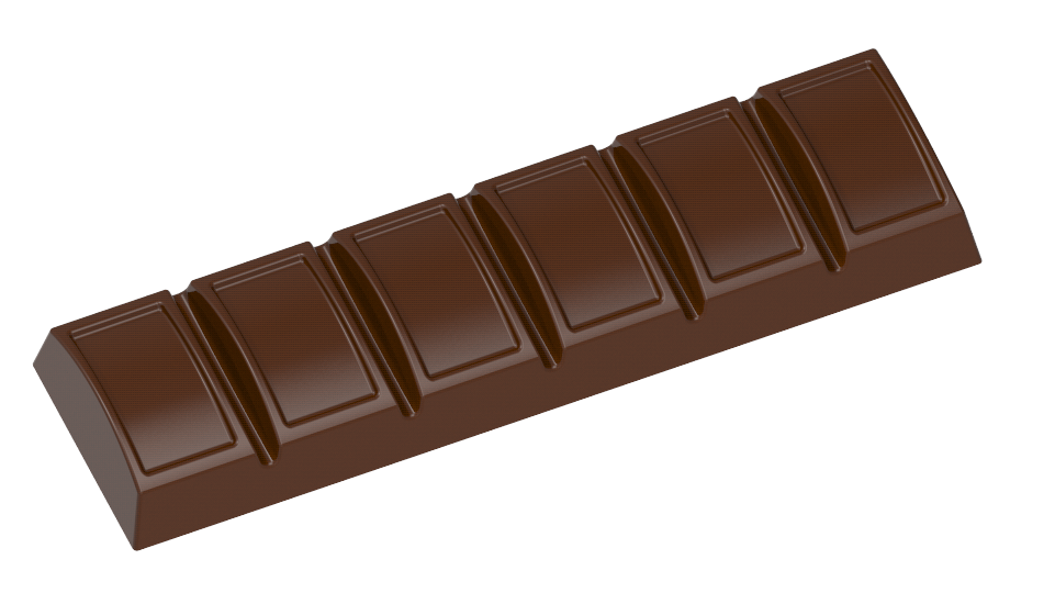 1644 - Small Bar Chocolate Polycarbonate Mold