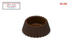 0030 - Dairesel oyuklu polikarbonat çikolata kalıbı