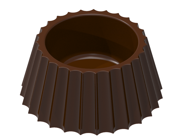 0030 - Dairesel oyuklu polikarbonat çikolata kalıbı