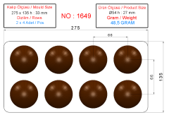 1649 - MOULE À CHOCOLAT EN POLYCARBONATE