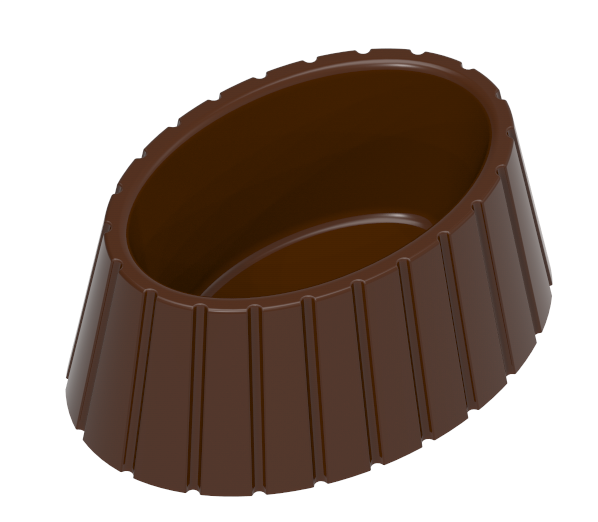 0032 - Oval hollow polycarbonate chocolate mold