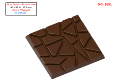 1651 - Kare Tablet Çikolata Polikarbon Kalıp