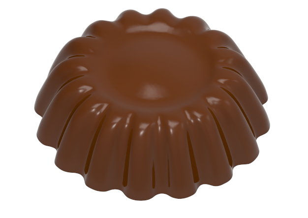 0033 - Round flower praline chocolate bar injection polycarbonate moulds