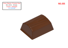 0035 - Rectangular special praline chocolate mold