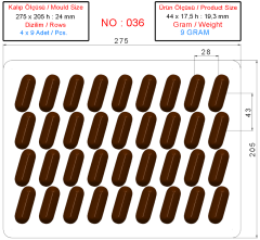0036 - Üçgen Prizma Çikolata Kalıbı