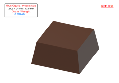 0038 - Square special praline chocolate mold