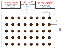 1657 - Egg Chocolate Magnet Polycarbonate Mold