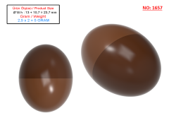 1657 - Yumurta Çikolata Mıknatıslı Polikarbonat Kalıp