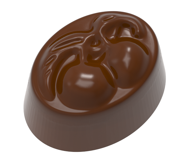 0039 - Oval vişne kabartmalı çikolata kalıbı