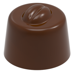 0040 - Round coffee embossed praline chocolate mold