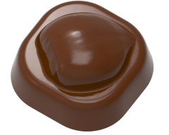 0042 - Hazelnut Embossed Square Chocolate Mold