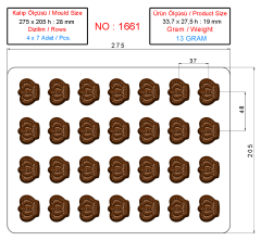 1661 - Taç Chocolate Polycarbonate Mold