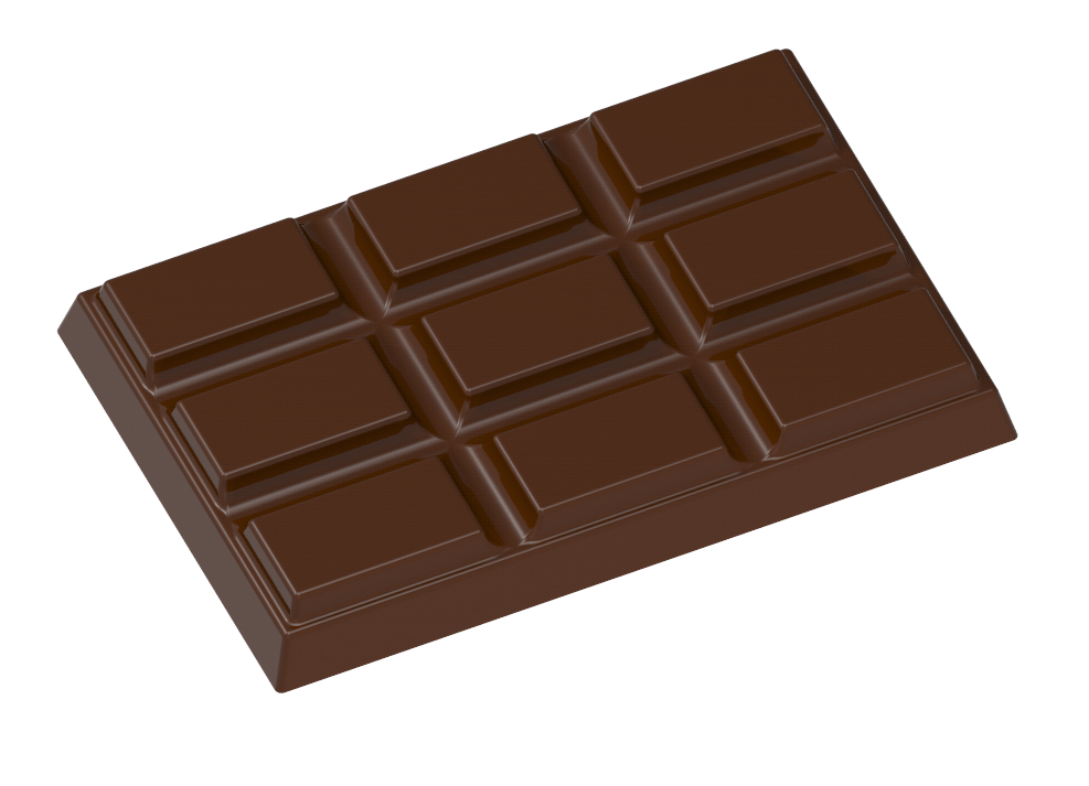 1662 - Moule en polycarbonate mini tablette de chocolat