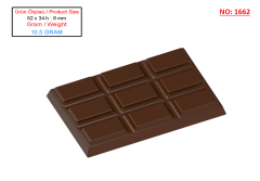 1662 - Moule en polycarbonate mini tablette de chocolat