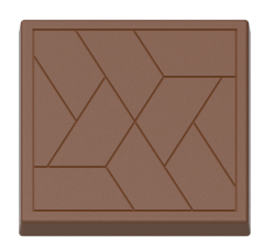 1663 - Desenli Madlen Çikolata Polikarbonat Kalıp