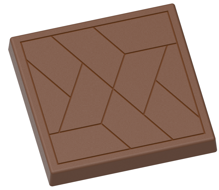 1663 - Desenli Madlen Çikolata Polikarbonat Kalıp