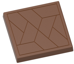 1663 - Desenli Madlen Çikolata Polikarbonat Kalıp