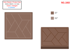 1663 - Patterned Madlen Chocolate Polycarbonate Mold