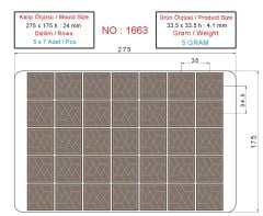 1663 - Patterned Madlen Chocolate Polycarbonate Mold