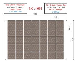 1663 - Desenli Madlen Çikolata Polikarbonat Kalıp