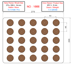 1666 - Çikolata Polikarbonat Kalıp
