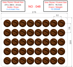0048 - Yin Yang Pralin Çikolata Kalıbı